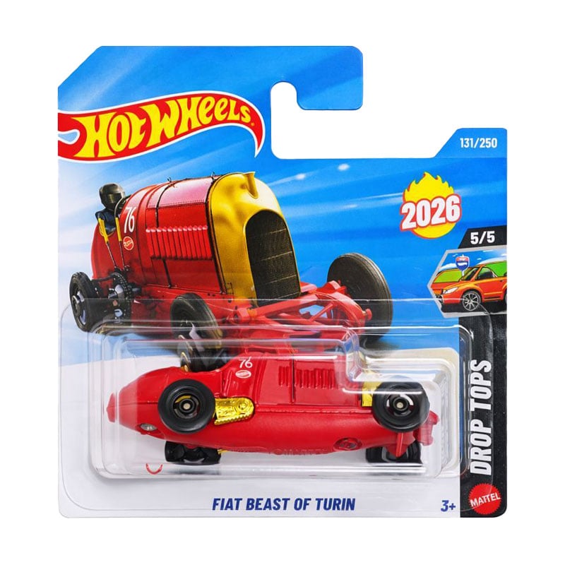 Базовий автомобіль Hot Wheels Fiat Beast Of Turin, червоний, від 3 років, 11*3.5*11 см (5785)